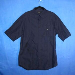Sean John Button Down Shirt Navy Blue Extra Large